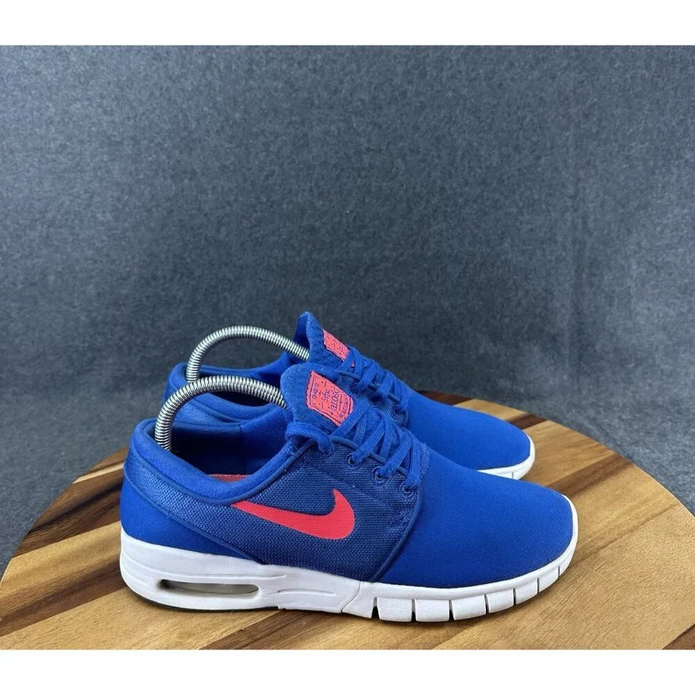 Nike Stefan Janoski Max Running Shoes Men Size 7.5 Blue White Comfort Sneakers